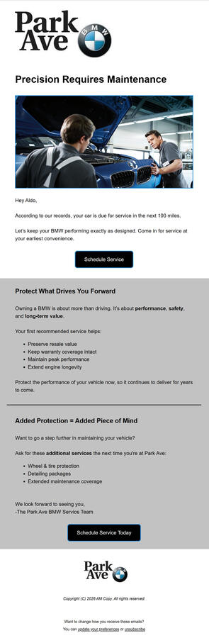 Park Ave Drip Email 1