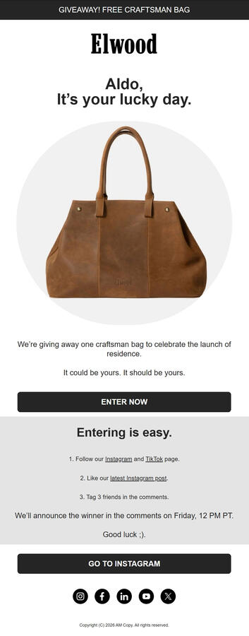 Elwood Brand Email 3